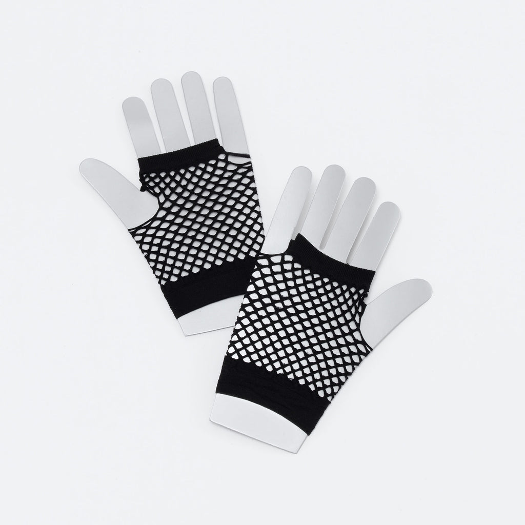 Gloves - Fishnet - Short - Black