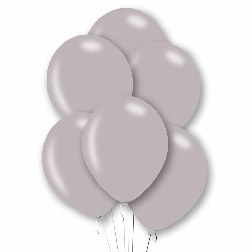 Latex Balloons - Metallic - Silver