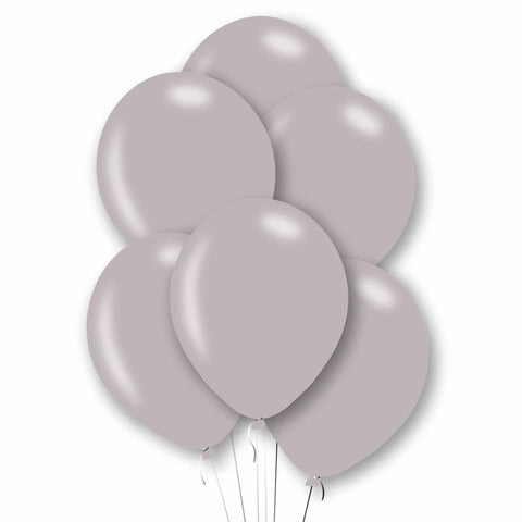 Latex Balloons - Metallic - Silver