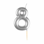 Candle - Mini - Number 0 - 9 - Silver