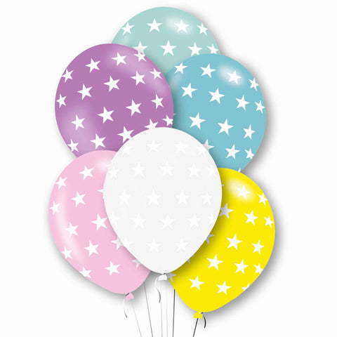 Latex Balloons - Stars - Assorted Colours
