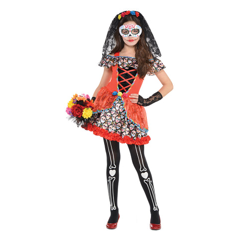 Sugar Skull Senorita Costume - Teen