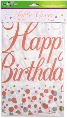 Tablecover - Sparkling Fizz - Rose Gold - Birthday