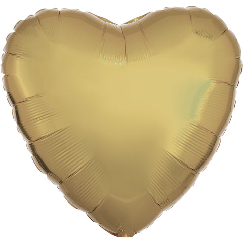 Foil Balloon - Solid Colour - Heart - Metallic - White Gold
