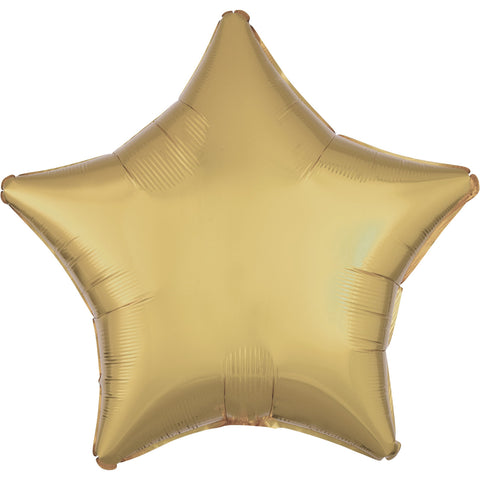 Foil Balloon - Solid Colour - Star - Metallic- White Gold