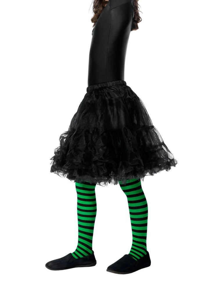 Tights - Striped - Black/Green - Childs