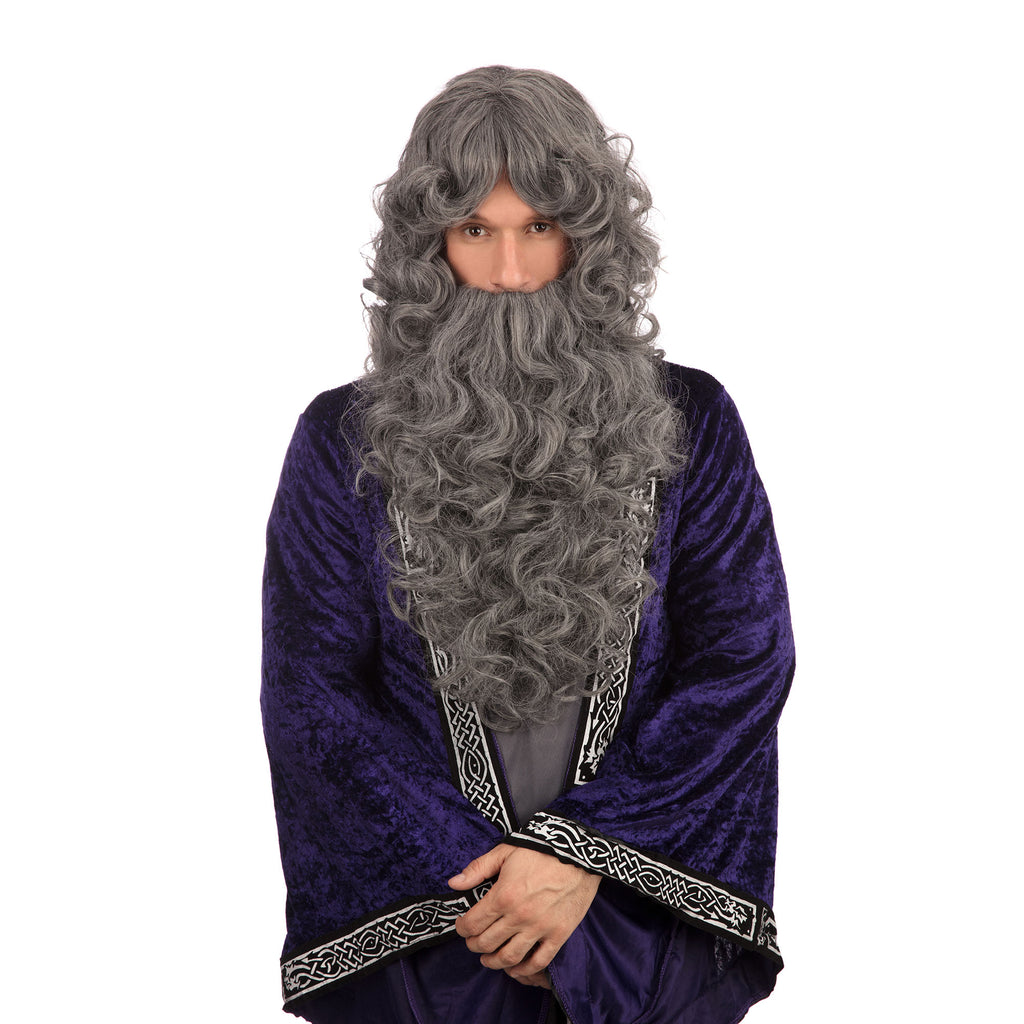 Wizard Wig & Beard Set - Curly