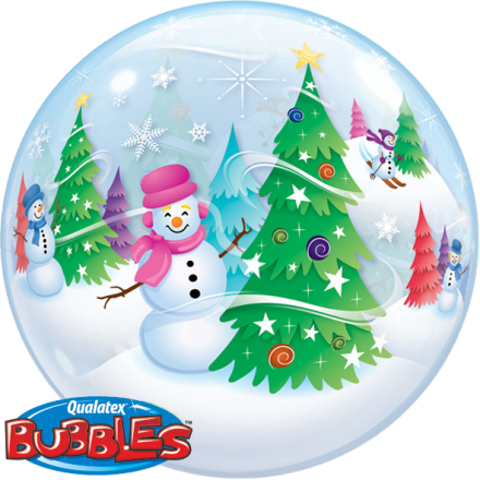 Bubble Balloon - Single - Snowman Scene