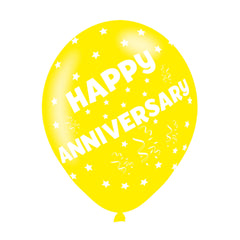 Latex Balloons - Anniversary - Multi-Coloured