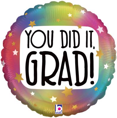 Foil Balloon - 18" - You Did It, Grad!