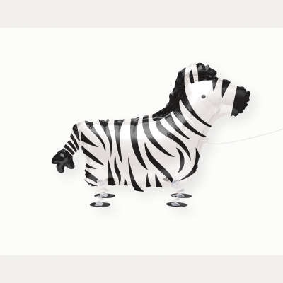 Foil Balloon - Walking Pet - Zebra